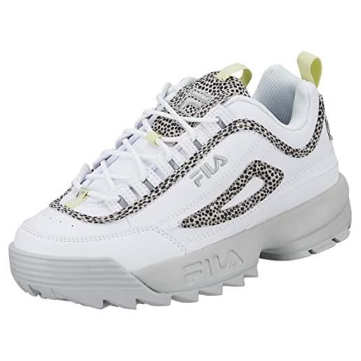 Fila disruptor wmn, sneaker donna, bianco white electric purple, 41 eu