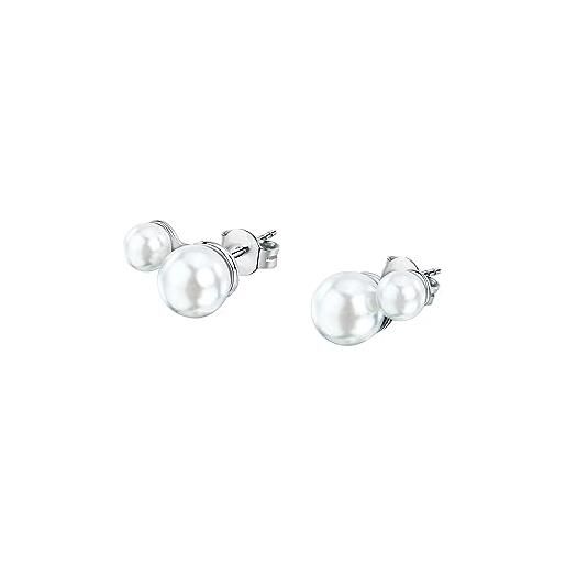 Morellato orecchini donna in argento 925‰, collezione perle contemporary, perle - sawm10
