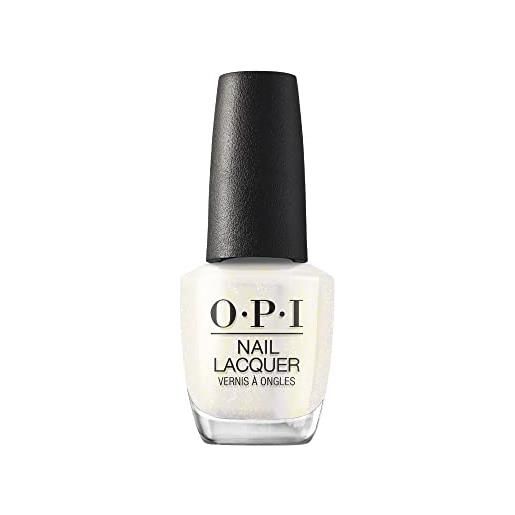 OPI nail lacquer | smalto per unghie, jewel be bold collection | snow holding back | bianco shimmer, 15ml