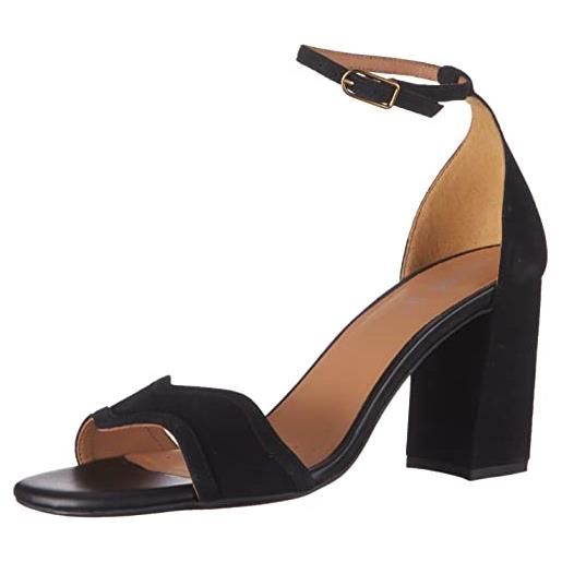 Geox d new eraklia 80, sandal donna, black, 37.5 eu
