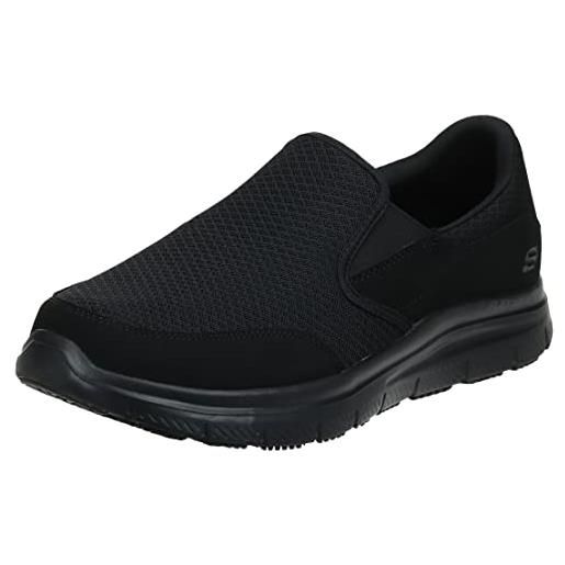 Skechers flex advantage sr mcallen, mocassino uomo, spray repellente per macchie d acqua a rete nera, 46 eu