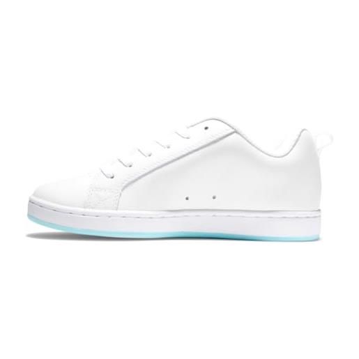 DC Shoes court graffik-scarpe da donna, ginnastica, bianco e blu, 36 eu