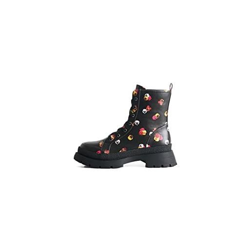 Desigual fiori, scarpe da caccia donna, nero, 38 eu