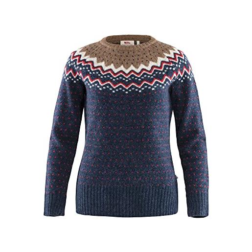 Fjallraven övik knit sweater w, felpa unisex-adulto, navy, xxs