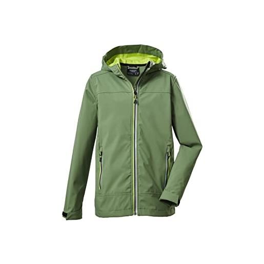 Killtec boy's giacca softshell/giacca outdoor con cappuccio kos 218 bys sftshll jckt, nature green, 116, 39117-000