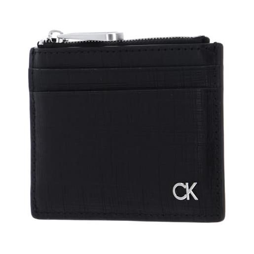 Calvin Klein ck must check cardholder with zip ck black check