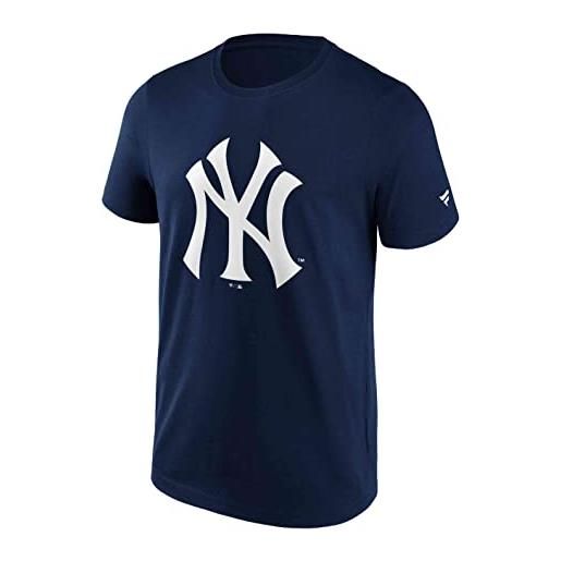Fanatics mlb new york yankees primary logo graphic maglietta, blu, m unisex-adulto