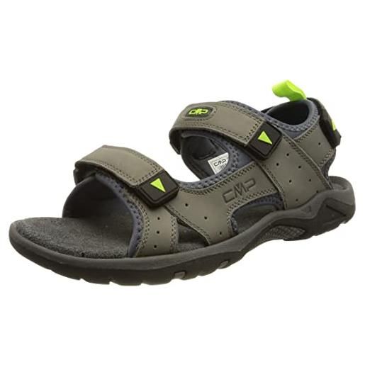 CMP almaak hiking sandal, sandalo sportivo uomo, titanio-verde fluo, 44 eu