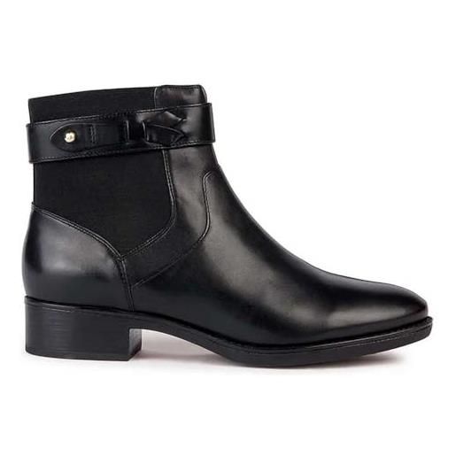 Geox d felicity, stivale alla caviglia donna, nero, 37 eu