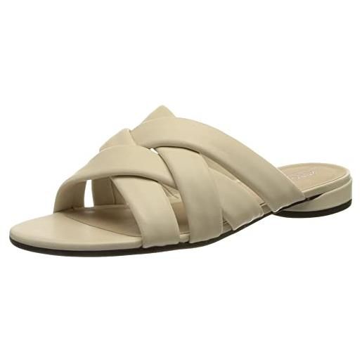 ECCO w flat sandal ii, sandali, donna, beige (limestone), 41 eu