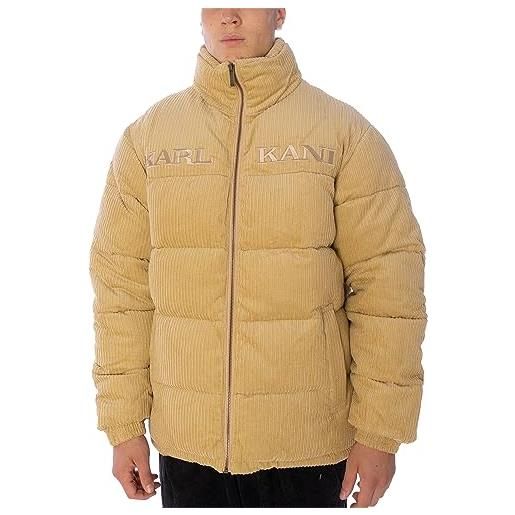 Karl Kani retro corduroy puffer giacca invernale da uomo, colore: sabbia, sabbia, m
