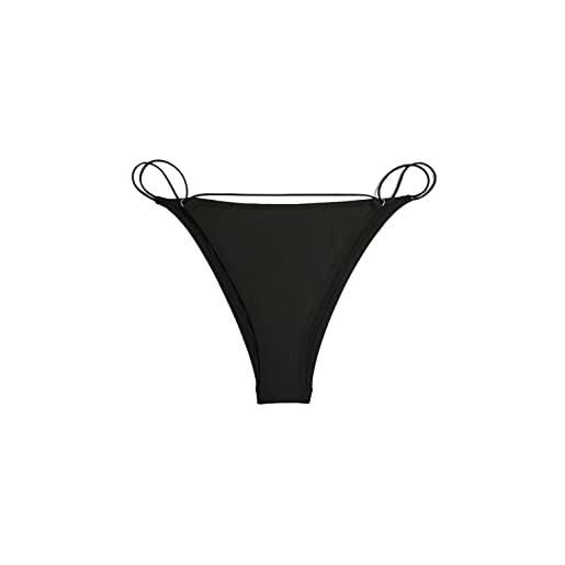 Calvin Klein beachwear donna nero slip mare con doppio laccio laterale m