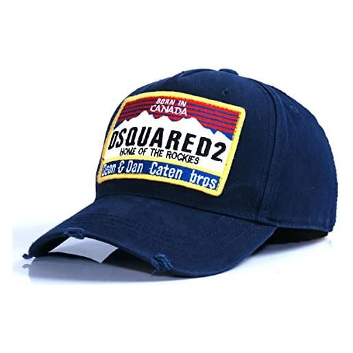 Undify berretto da baseball anime dsquared2 cappello blu snapback cappello per uomini ragazzi ragazze regolabile, multicolore, etichettalia unica