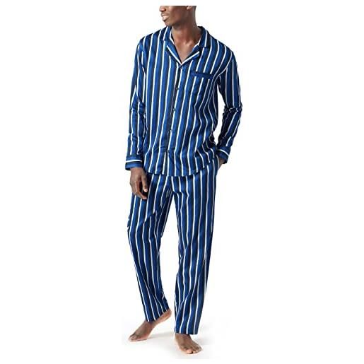 Schiesser lungo set di pigiama, blu, 60 uomo