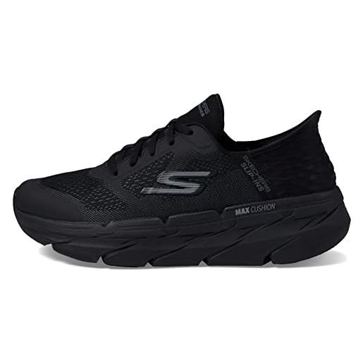 Skechers max cushioning slip-ins-athletic training running walking scarpe con memory foam, ginnastica uomo, nero, 47.5 eu