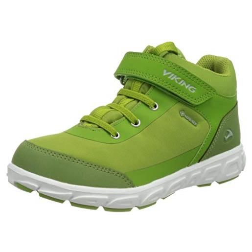 Viking spectrum r mid gtx walking-schuh, scarpe da passeggio unisex-bambini, verde acido, 21 eu
