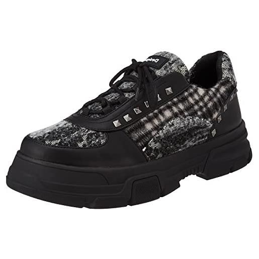 Desigual scarpe da trail_thomas, stivali alla moda donna, nero, 39 eu