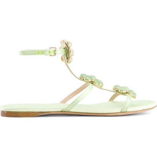 Giambattista Valli sandali con dettaglio a fiore - verde