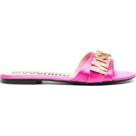 Moschino sandali con decorazione di cristalli - rosa