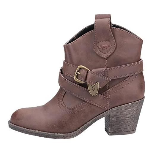 Rocket Dog satire stivali da cowboy donna, marrone (dark brown c03) 38 eu