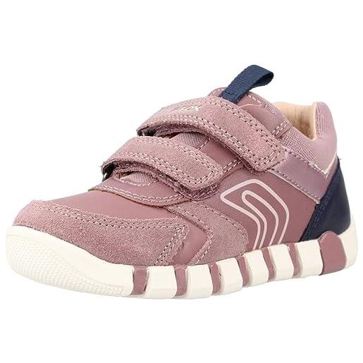 Geox b iupidoo girl c, scarpe da ginnastica bambina, black dk pink, 26 eu