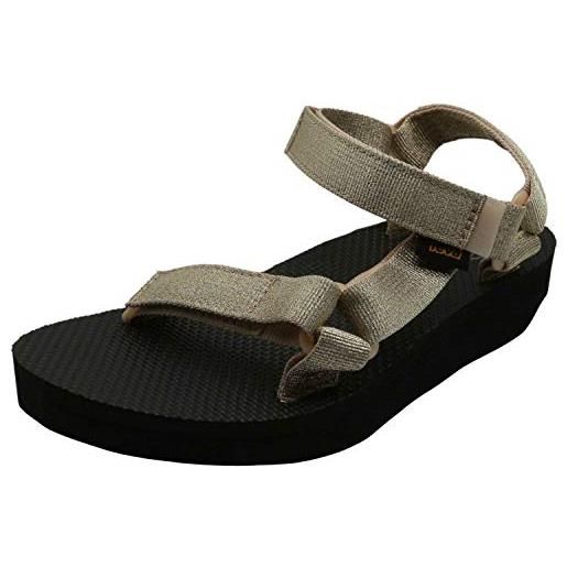 Teva midform universal sandalo donna, champagne metallizzato, 39 eu