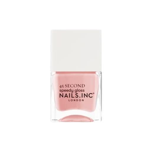 Nails Inc nails. Inc 45 second speedy gloss fly by at victoria - smalto per unghie, 14 ml, colore: rosa nudo