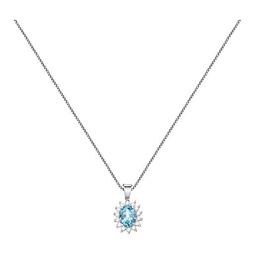 Bluespirit princess collana donna in argento 925, cristalli - p. 25m410000500