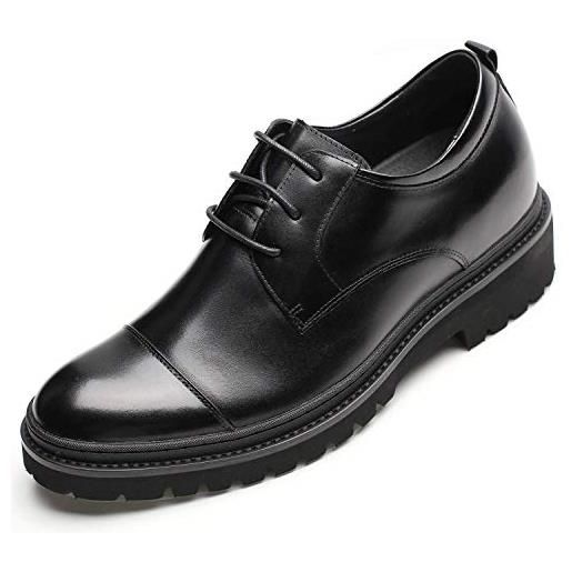 CHAMARIPA scarpe con rialzo interno eleganti derby uomodi pelle per tempo affari commerciali fino a 9 cm - h82241d011d