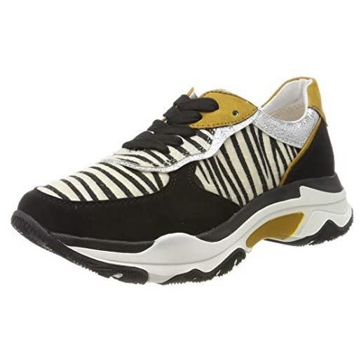 Marco tozzi 2-2-23746-33, scarpe da ginnastica basse donna, nero (black/zebra 050), 42 eu