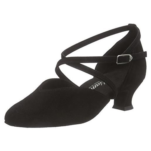 Diamant donna scarpe da ballo 107-013-001, standard & latino bambina, nero, 34 eu
