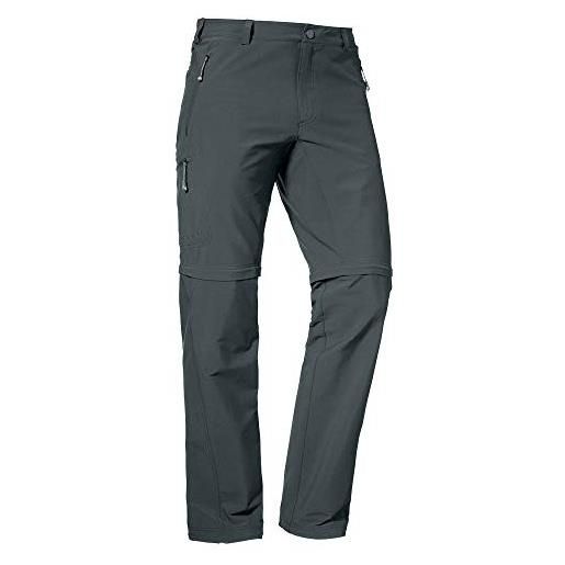 adidas schöffel koper, pantaloni divisibili con zip da uomo, uomo, pants koper zip off, charcoal, 28