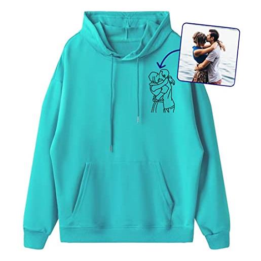 XIAO.Z personalizzato photo sketch sweater personalizzato immagine hoodie una varietà di colori felpa moda coppie abiti di famiglia di san valentino regalo di compleanno di natale