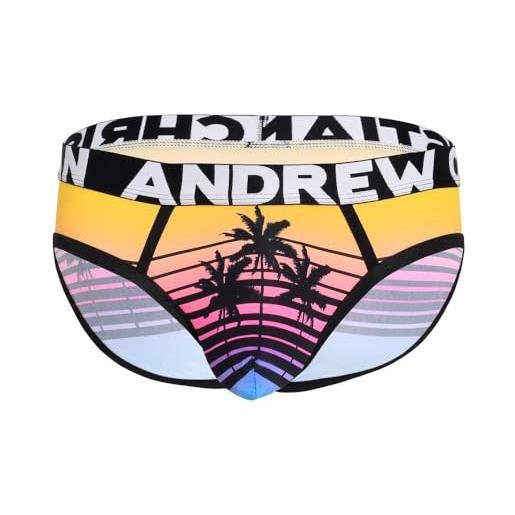 Andrew Christian - intimo da uomo - slip da uomo - california sunset brief w/almost naked® - nero - 1 x taglia m
