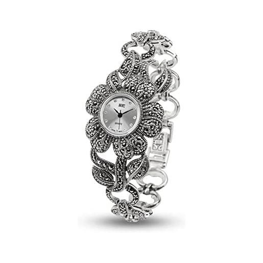 Jade Angel - orologi da polso in argento sterling 925 marcasite