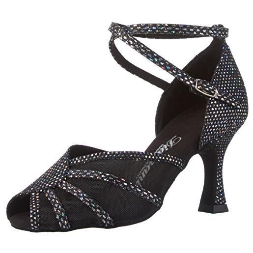 Diamant donna scarpe da ballo 020-087-183, standard & latino, nero nero argento, 33 2/3 eu