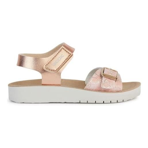 Geox j sandal costarei gi bambina, rosa dk, 11 uk child