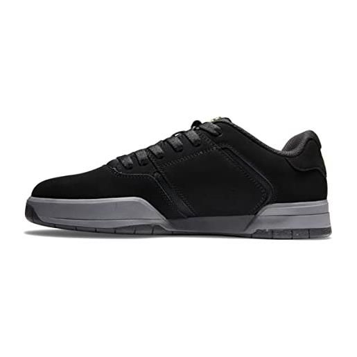 DC Shoes central-scarpe in pelle da uomo, ginnastica, black grey grey, 40 eu