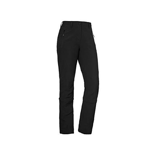 adidas schöffel pantaloni da donna convertibili engadin, donna, pants engadin zip off, black, 48