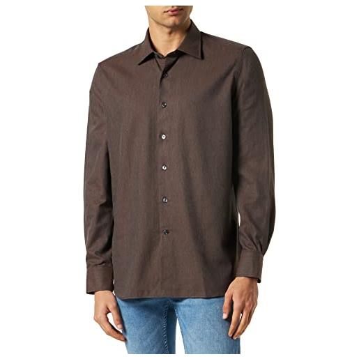 Bagutta camicia regular fit collo italiano maglietta a maniche lunghe, multicolore, 42 uomo