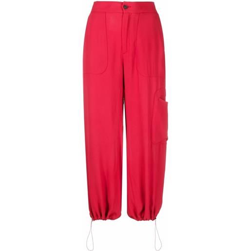 Fabiana Filippi pantaloni crop elasticizzati - rosso