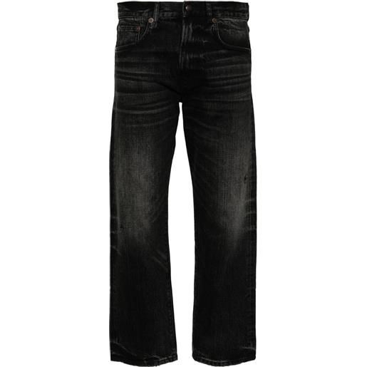 R13 jeans crop a vita alta - nero