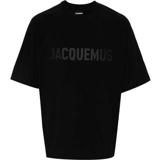 Jacquemus top le t-shirt typo - nero