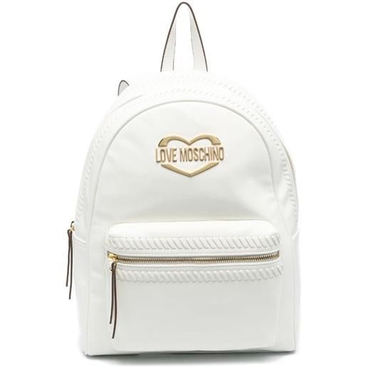 Love Moschino zaino con applicazione - bianco