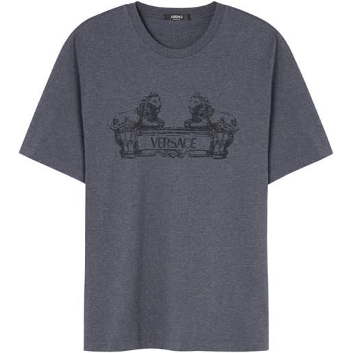 Versace t-shirt con stampa - grigio