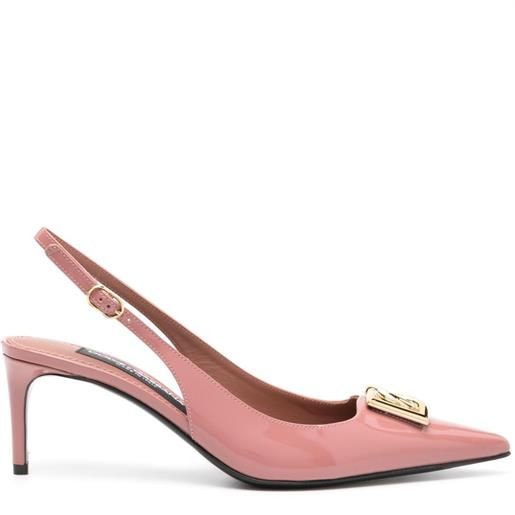 Dolce & Gabbana pumps con placca logo 65mm - rosa