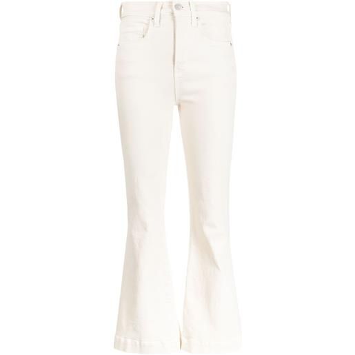 Veronica Beard jeans svasati carson a vita alta - bianco