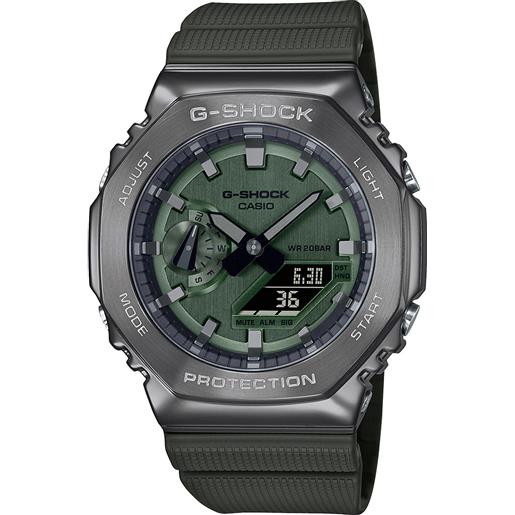 Casio g-shock mod. Oak metal covered - green gm-2100b-3aer