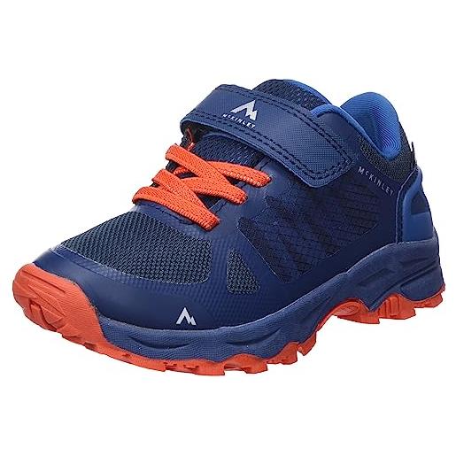 Mckinley kansas ii aqb, scarpe da trekking unisex-adulto, blue petrol/red, 35 eu