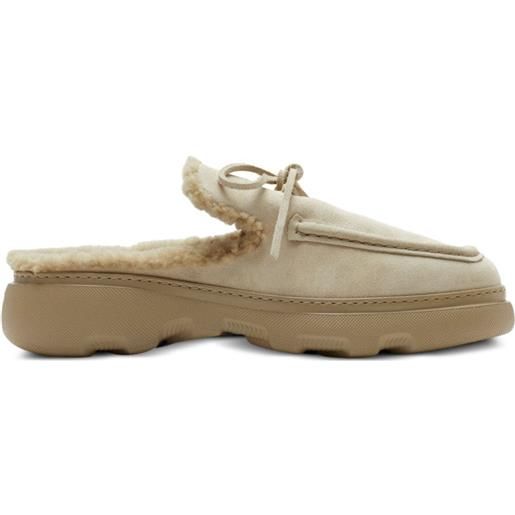 Burberry slippers stony con punta quadrata - toni neutri